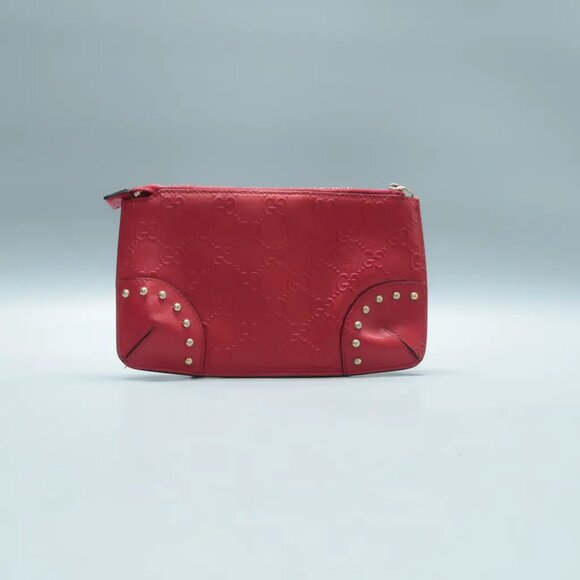 Gucci Bags 0 Authentic Gucci Red Leather Clutch Bag 385101924